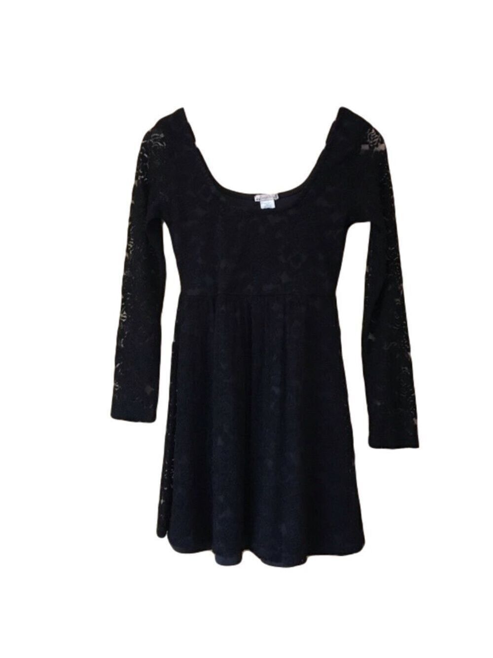 LUNACHIX scoop neck long sleeve floral lace dress size small
